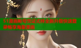 51漫画帐号凭证式样全新升级快速登录畅享海量漫画